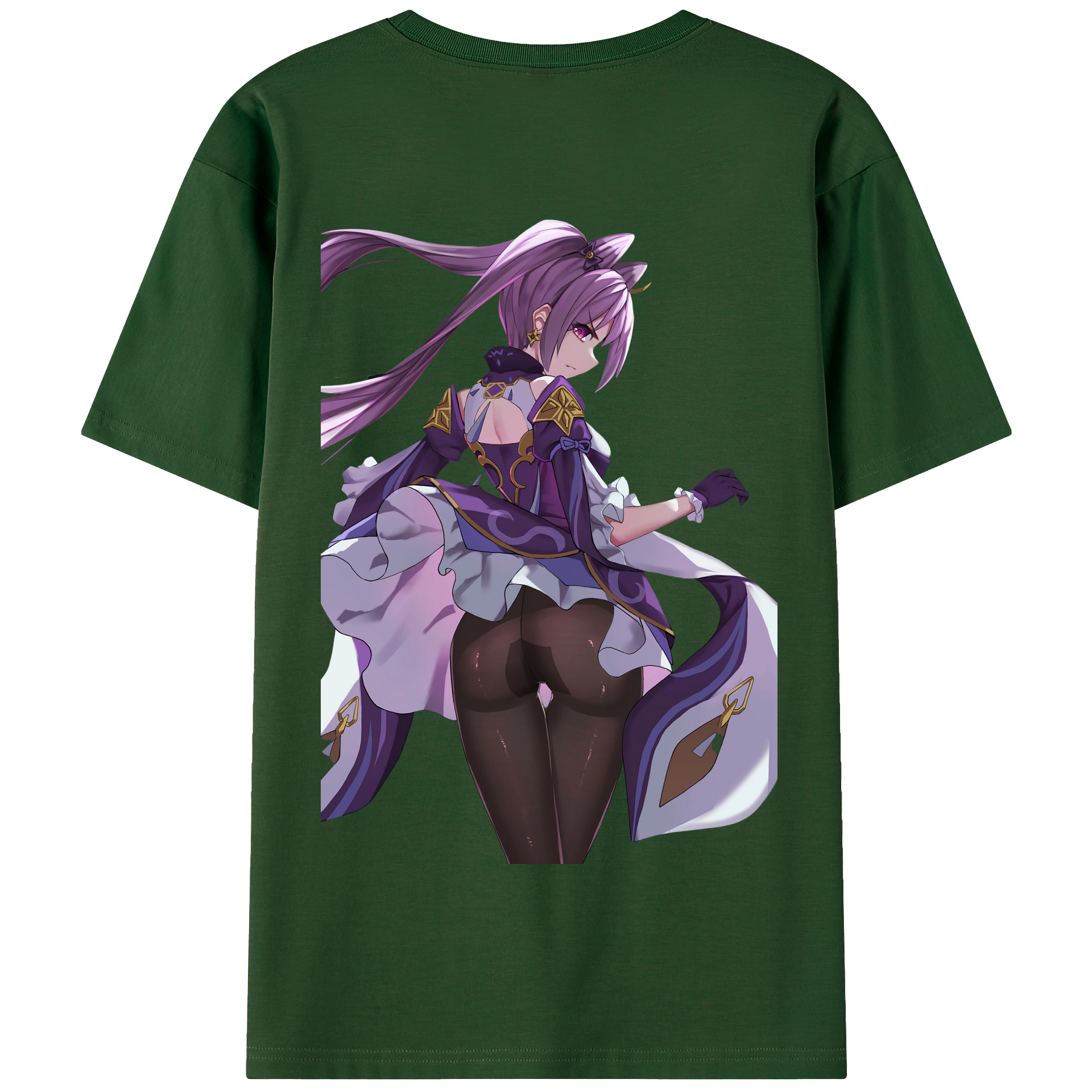 げんし神 刻晴 こくせい genshin Kokusei 綿100％半袖Tシャツ（背面プリント）